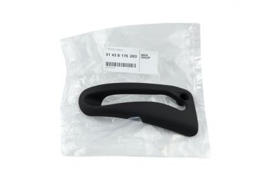 BMW Genuine E36 3-Series Convertible Front Left Seat Belt Outlet Covers Black